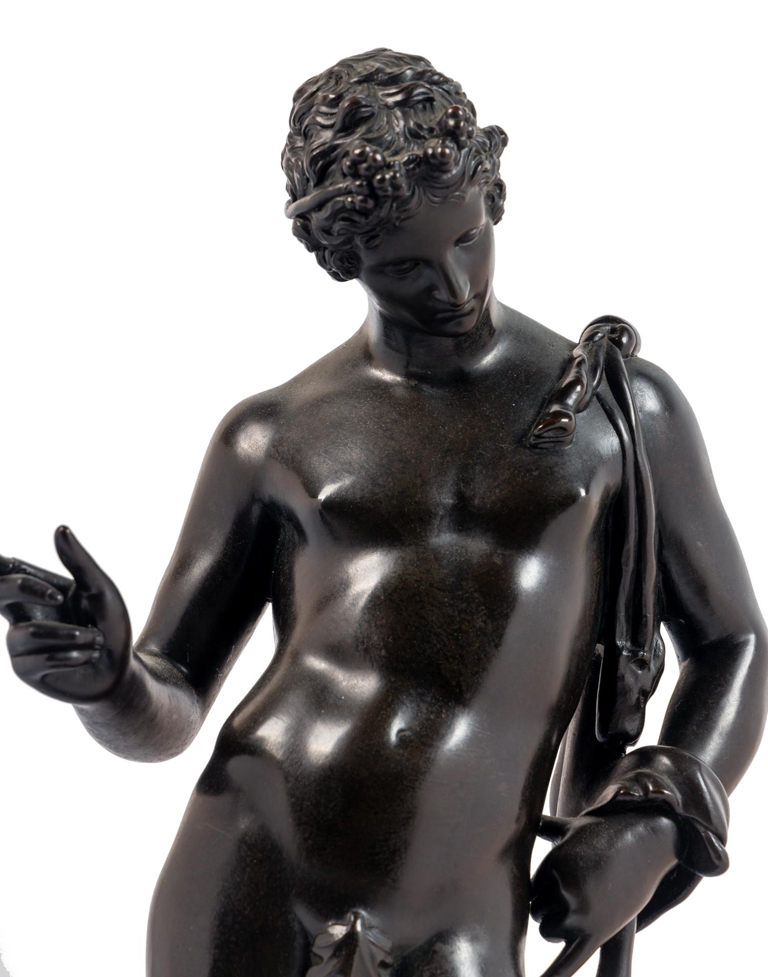 A Continental Bronzed Composition Figure of Narcissus