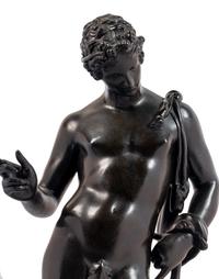 A Continental Bronzed Composition Figure of Narcissus