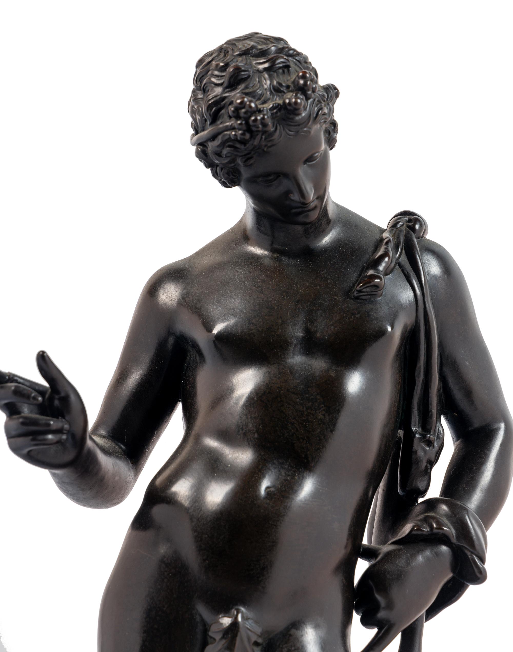 A Continental Bronzed Composition Figure of Narcissus
