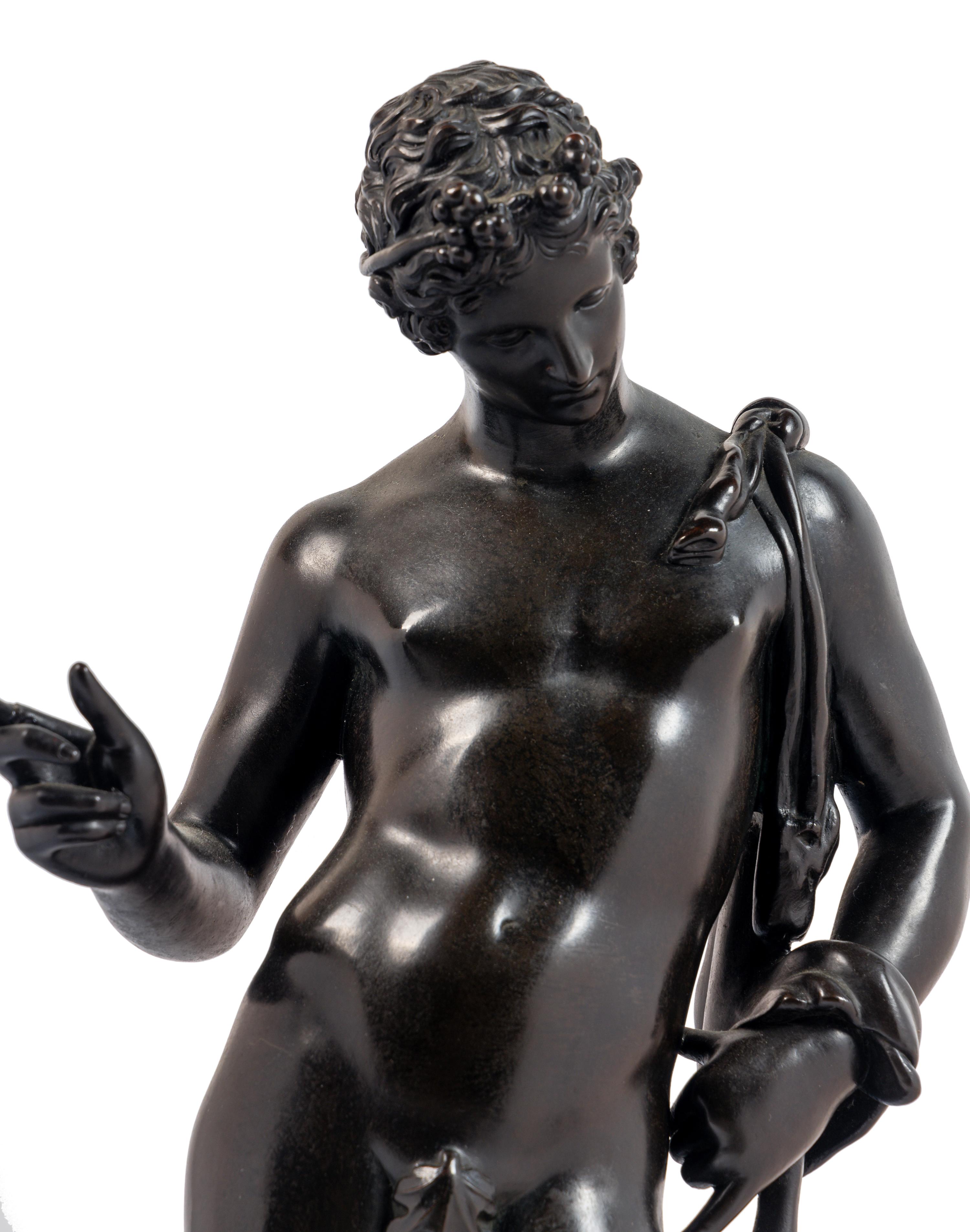 A Continental Bronzed Composition Figure of Narcissus