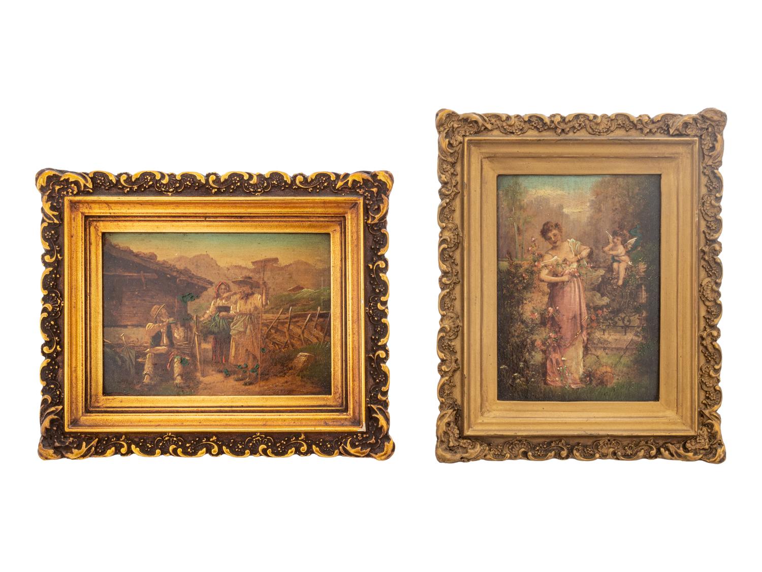 A Collection of Continental Miniature Framed Decorative Works