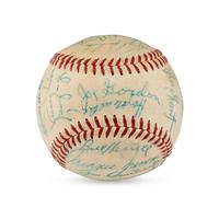 A 1958 Cleveland Indians Team Signed Autograph Baseball