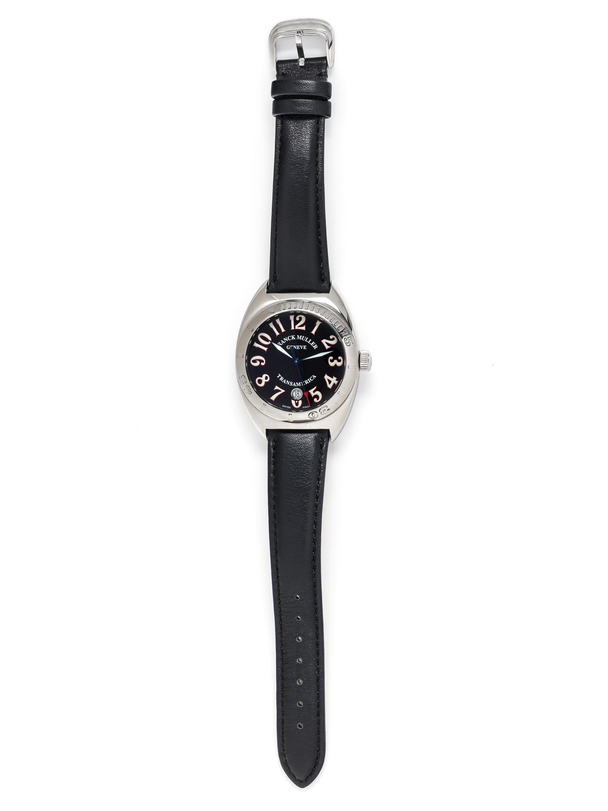 FRANCK MULLER, STAINLESS STEEL LIMITED EDITION REF. 2000 SC P 'TRANSAMERICA' WRISTWATCH