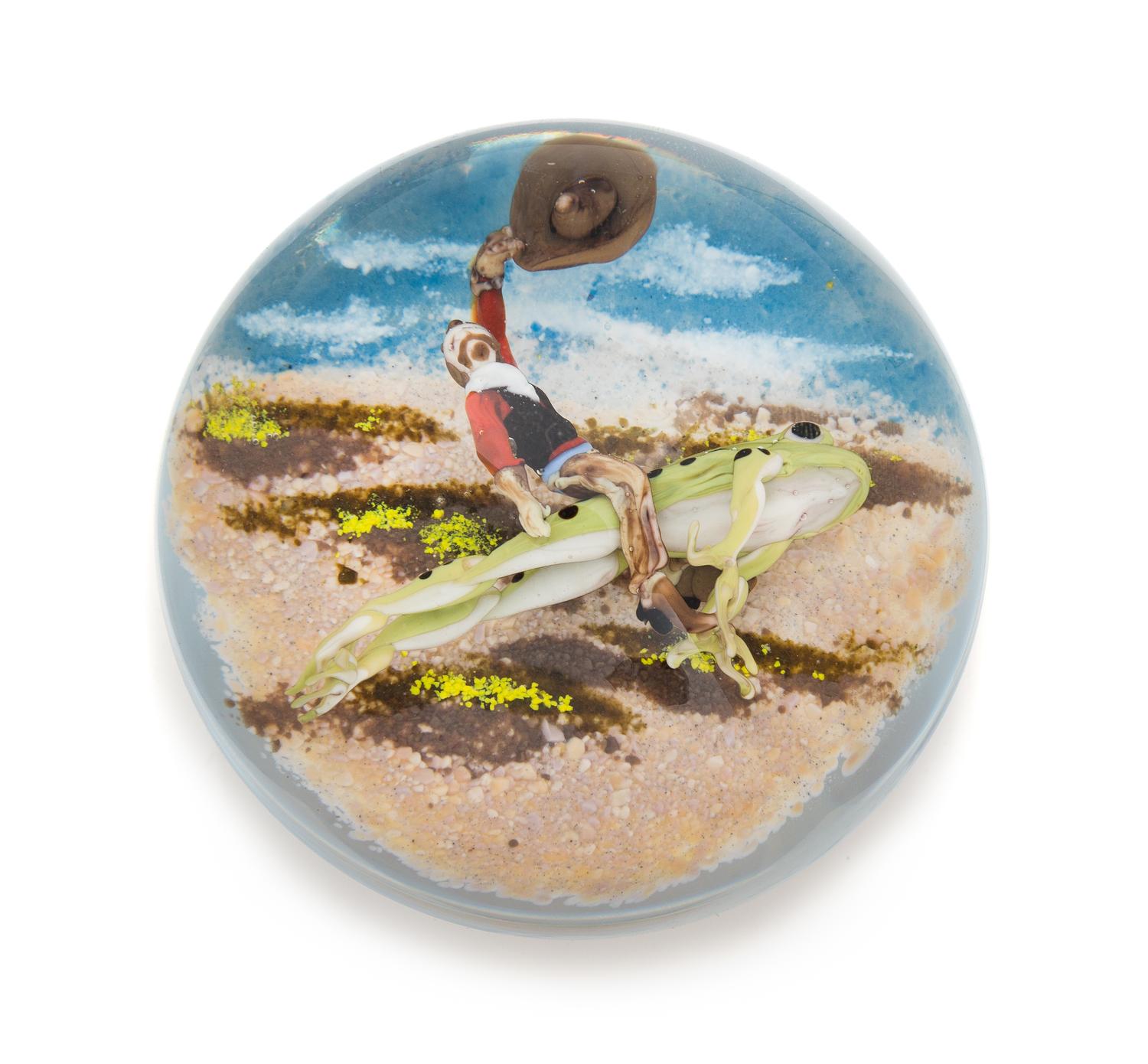 Jim Donofrio, (American), a frog paperweight