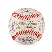 A 1968 New York Mets Team Signed Autograph Baseball Featuring Nolan Ryan and Tom Seaver (Beckett Authentication Services)
