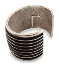 Sterling Silver Tufa Cast Cuff Bracelet, with Coral Accent