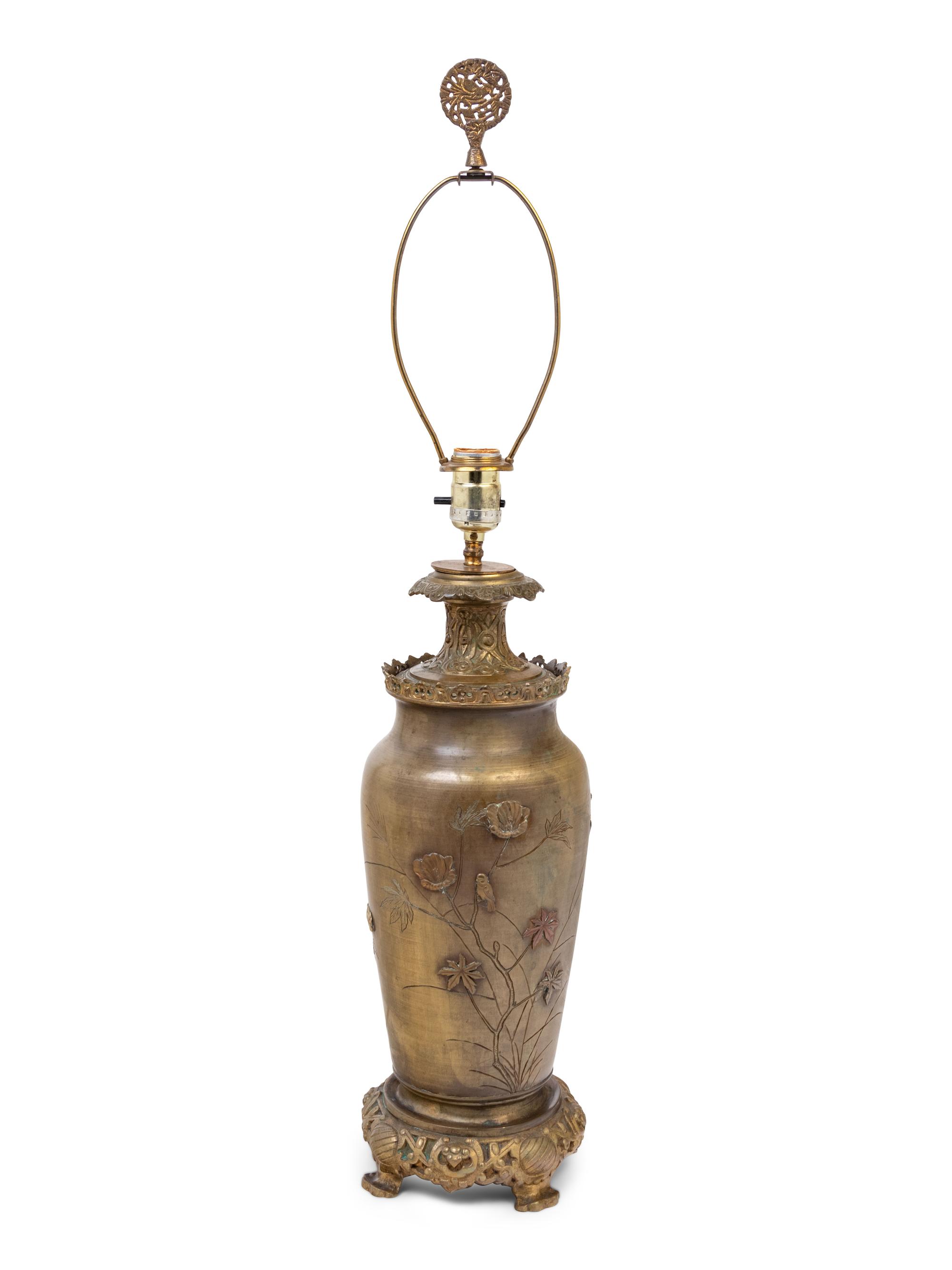 A Japanese Bronze Vase Mounted as a Lamp