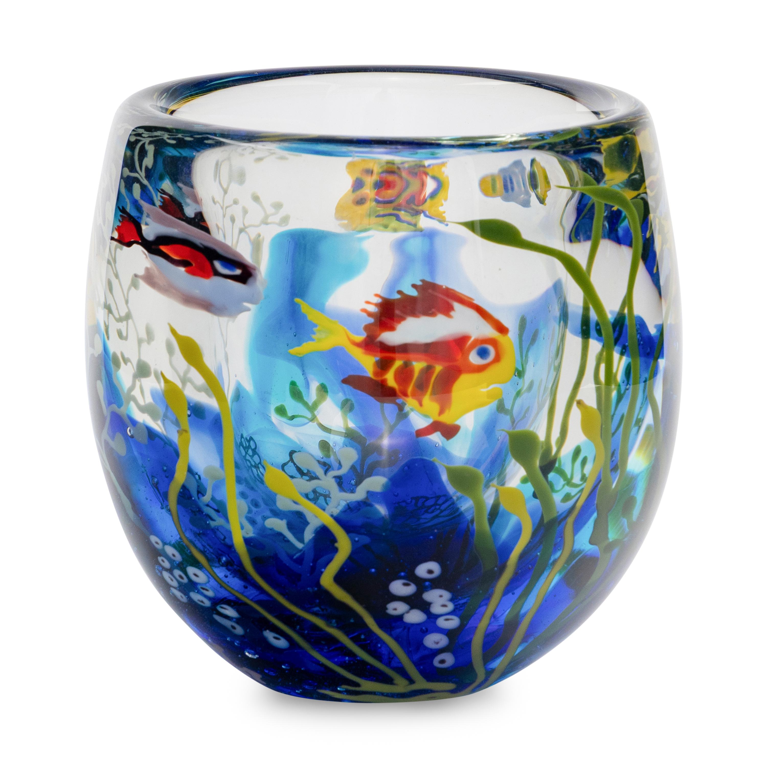 A Richard Jolley Tropical Fish Vase