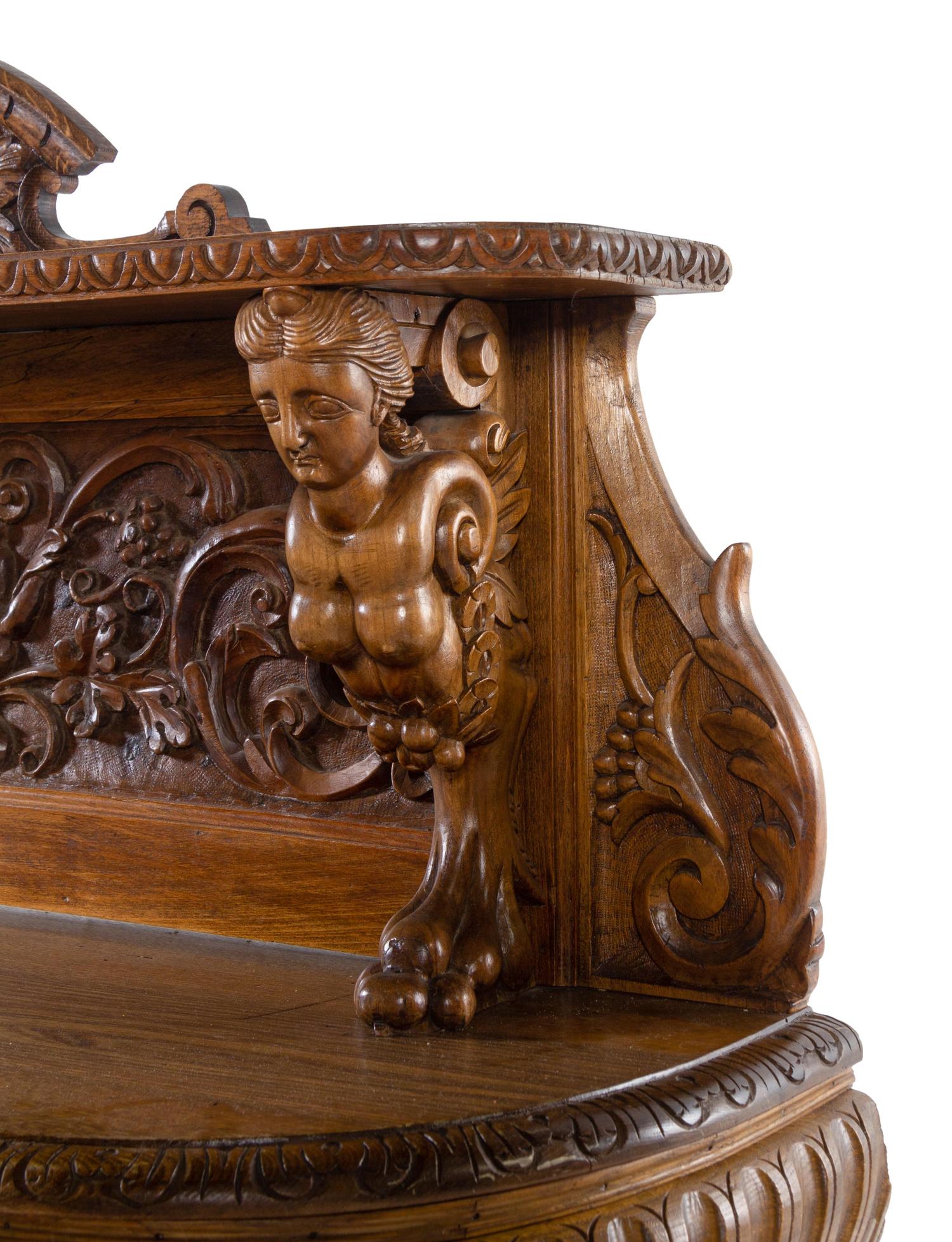 A Renaissance Revival Carved Oak Sideboard