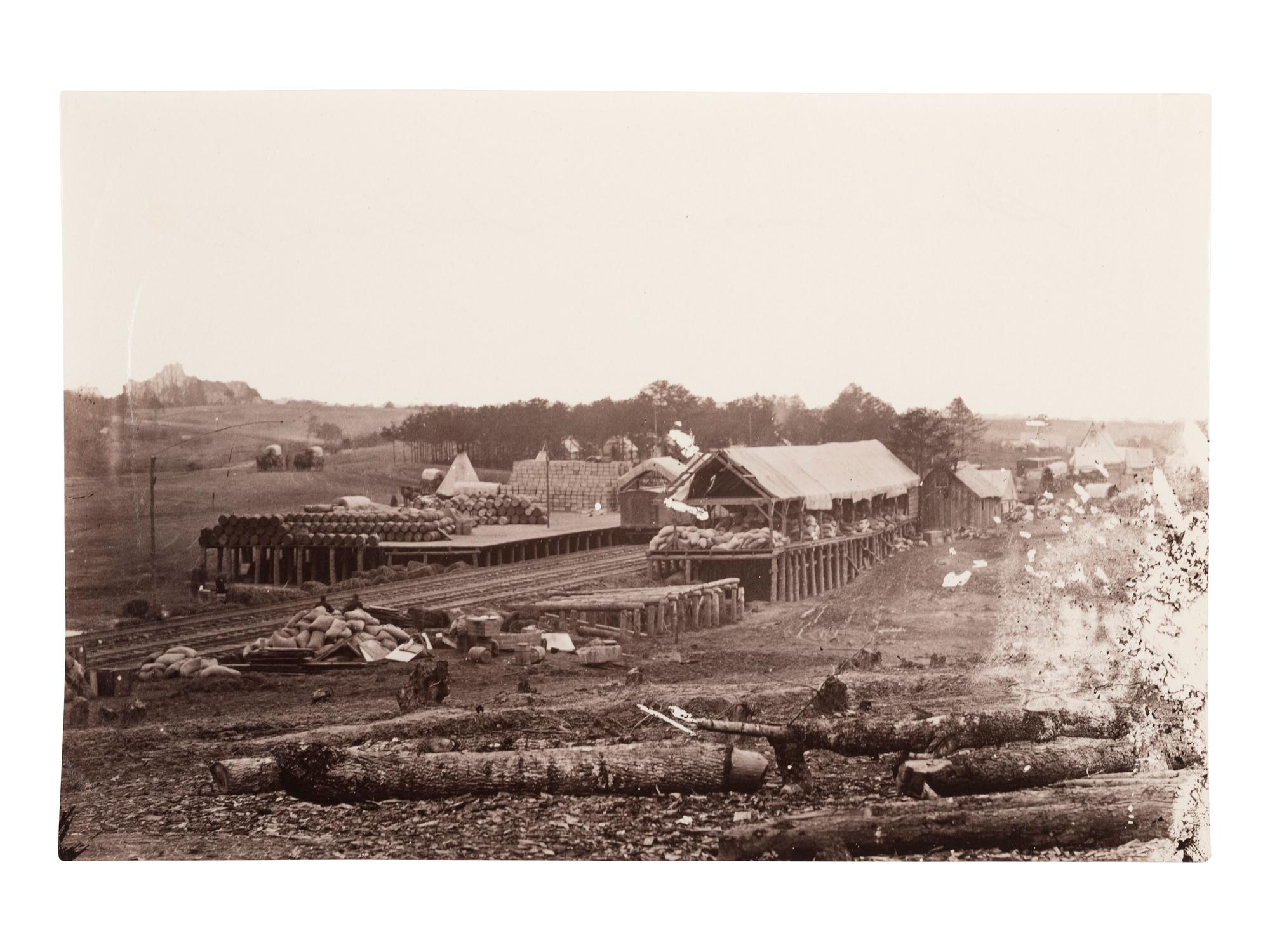 [CIVIL WAR]. Photographer unknown. Stoneman's Station, Virginia . 1863-1865.