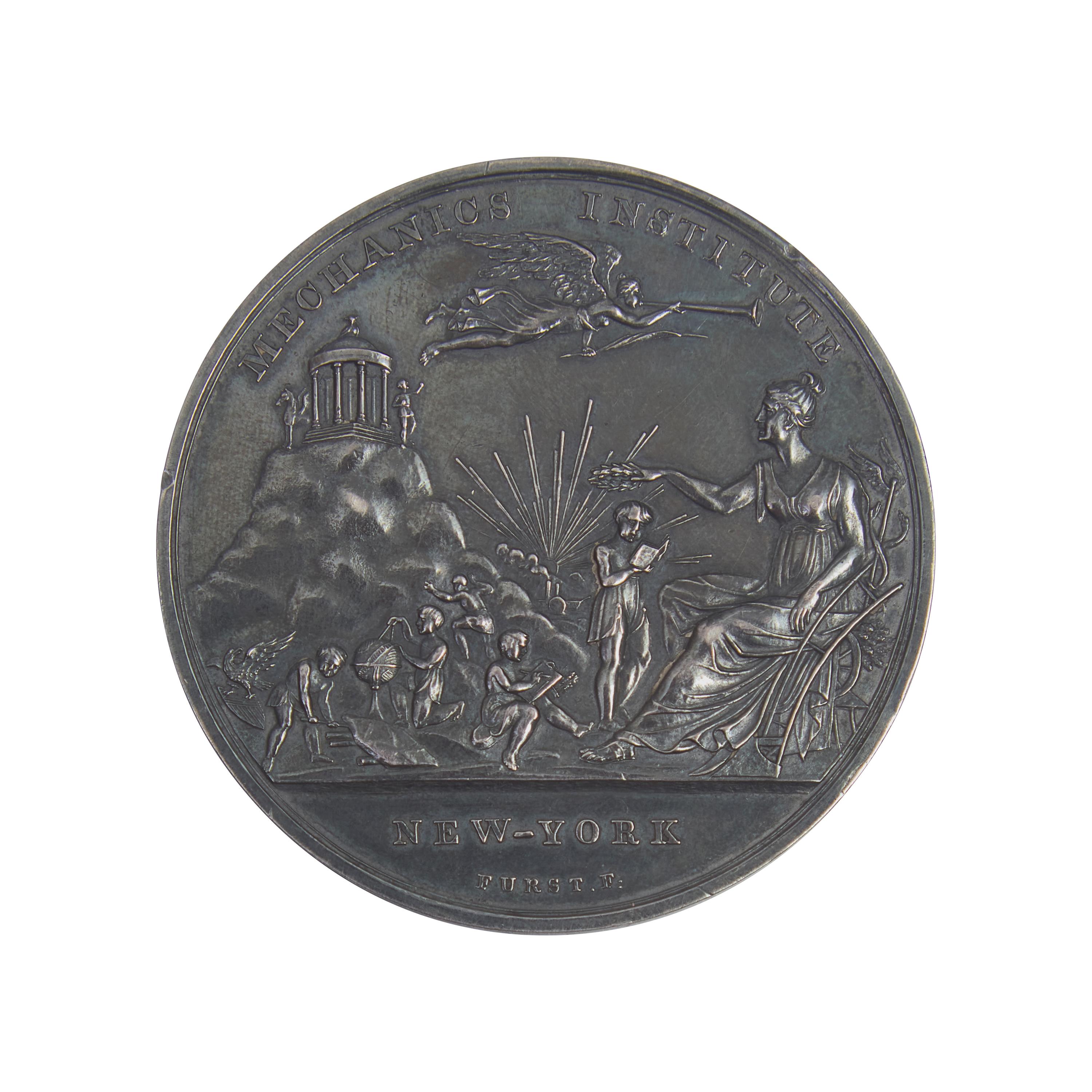 William H. Miller (active 1836-1860) — Rare Archive of Thirty-Five Portrait Miniatures Together with Silver Presentation Medallion, Circa 1840