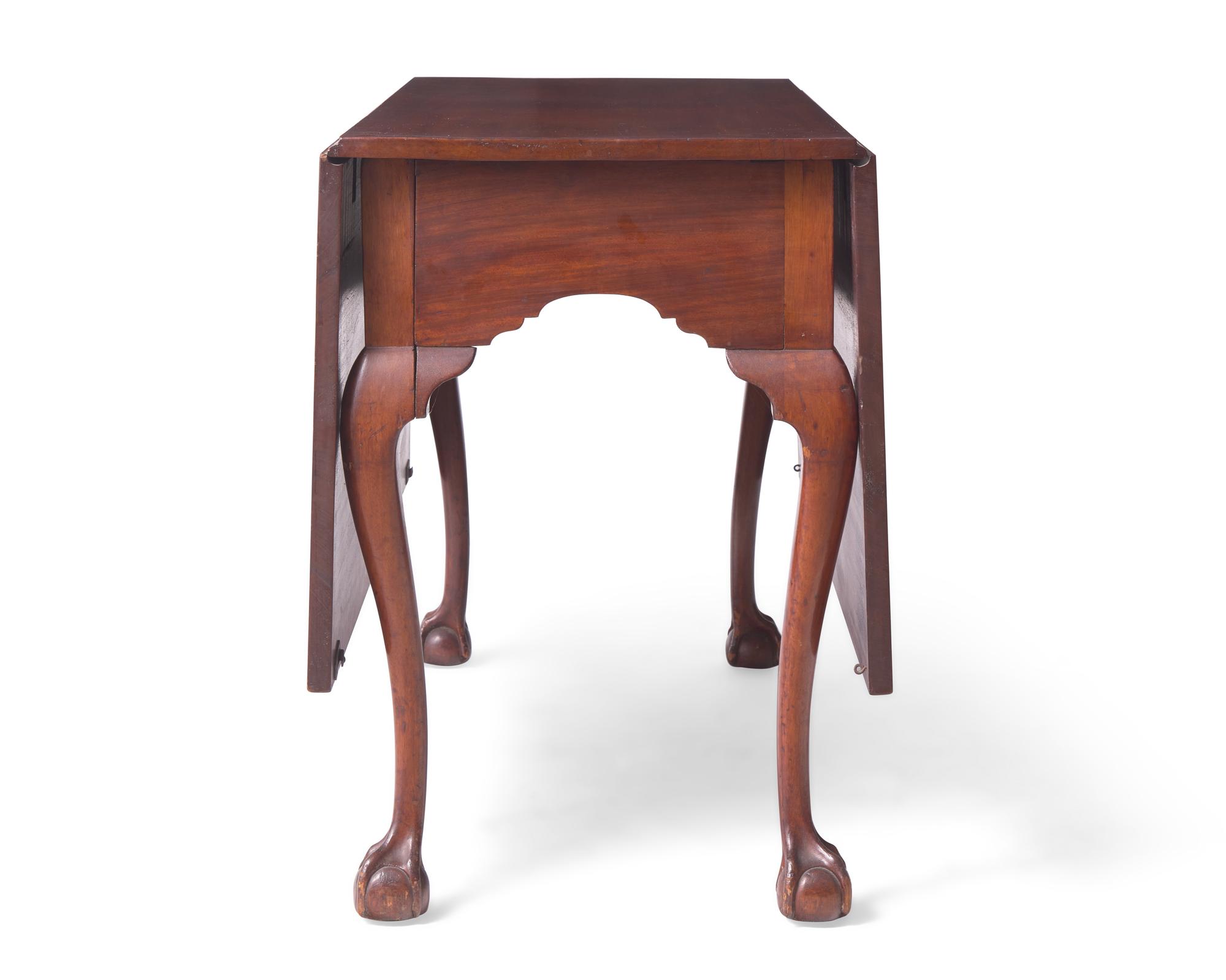 A Chippendale Carved Mahogany Drop-Leaf Dining Table, Philadelphia, PA, Circa 1780