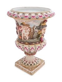 A Capodimonte Porcelain Urn
