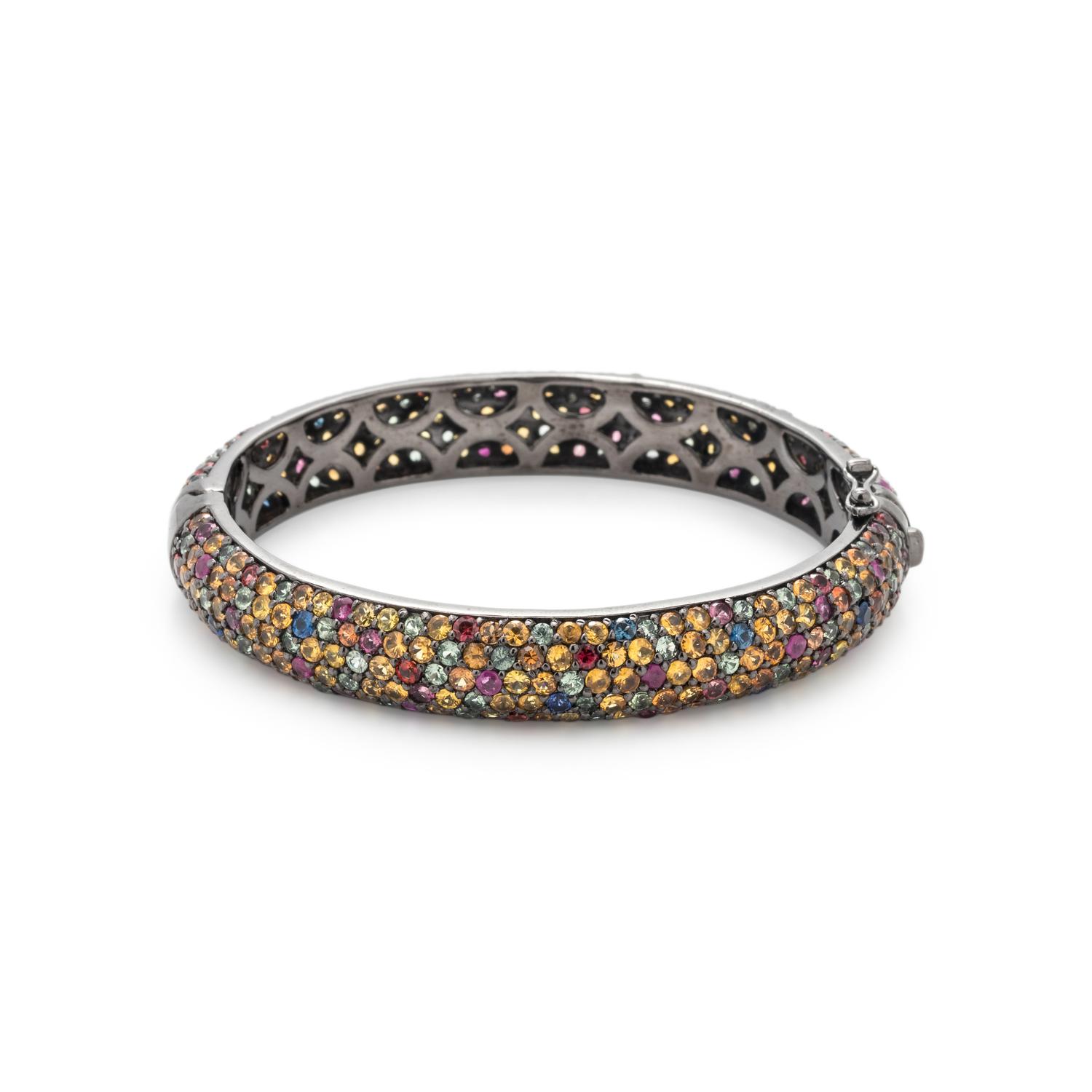 COLORED SAPPHIRE BANGLE BRACELET