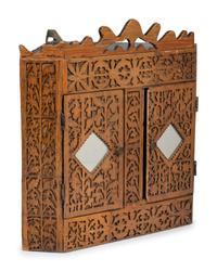 A Chip Carved Hanging Corner Cupboard