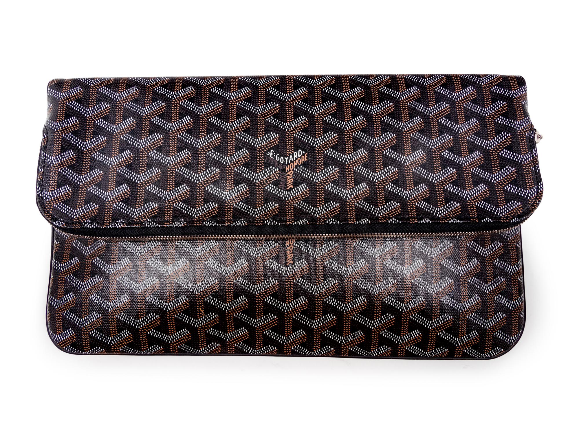 Three Goyard Bags: Two Totes and One Zip Pouch
