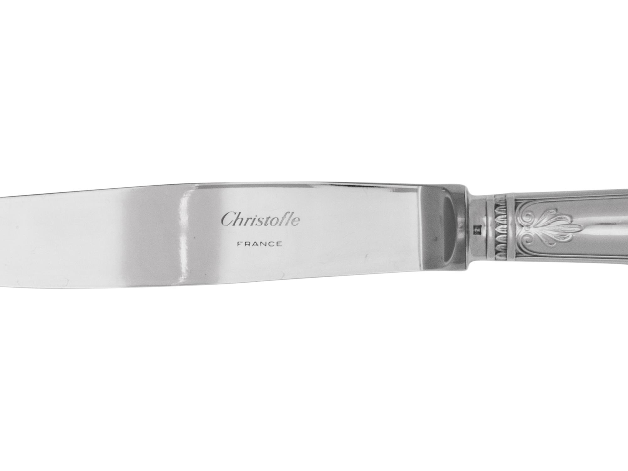 A Christofle Malmaison Silver-Plate Flatware Service