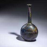 A Roman Marbled Glass Bottle