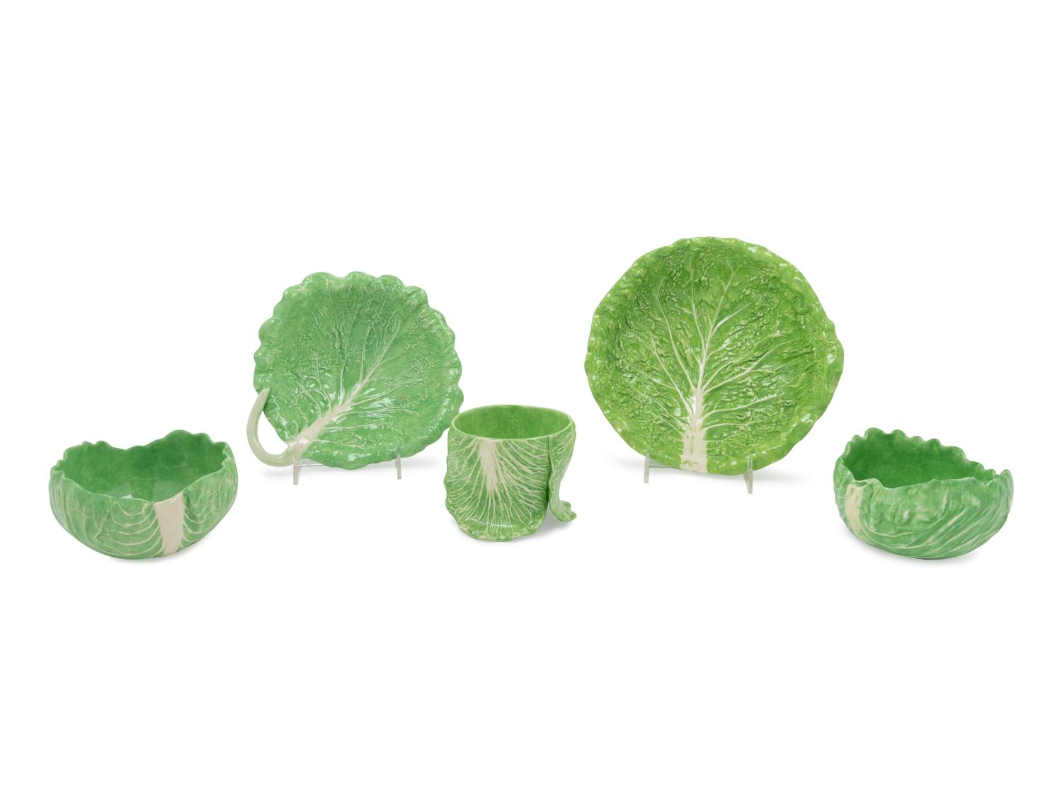 Five Dodie Thayer Lettuceware Serving Bowls