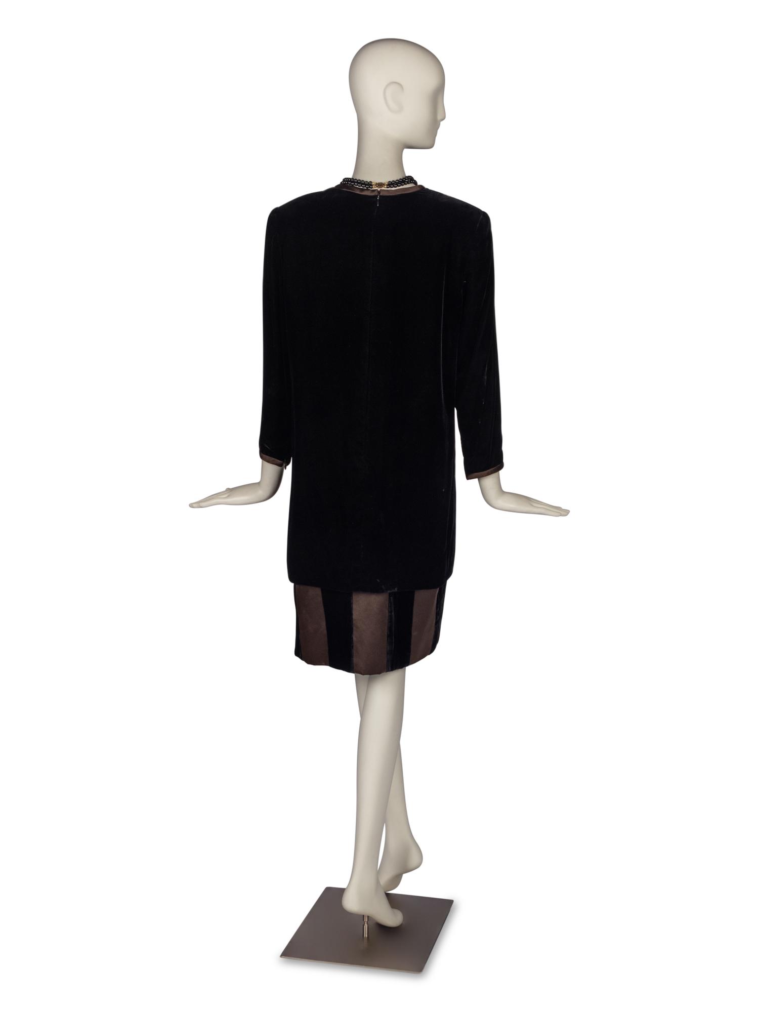 Martin Ross Dress Accompanied by Two Pieces of Costume Jewelry