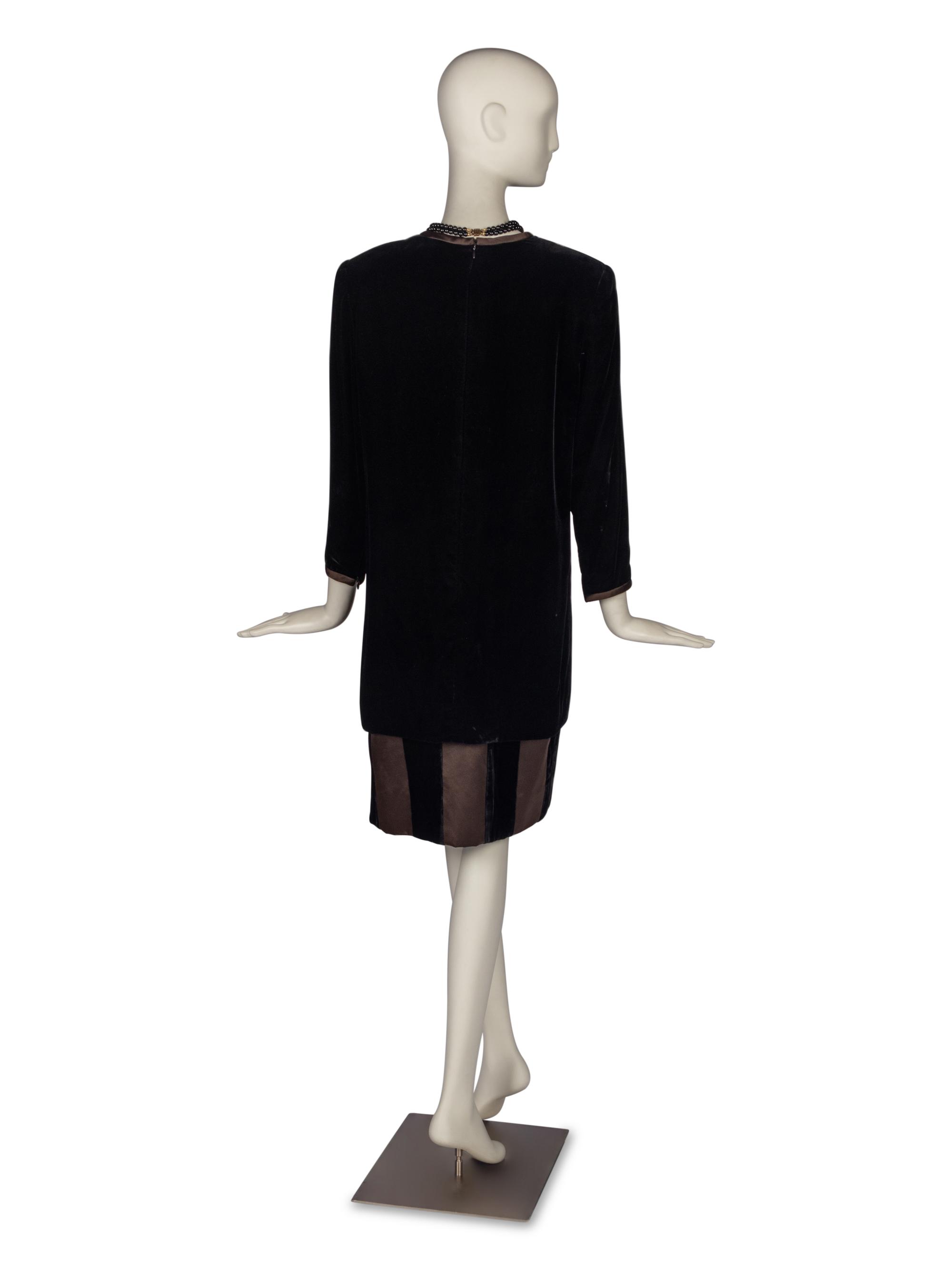 Martin Ross Dress Accompanied by Two Pieces of Costume Jewelry