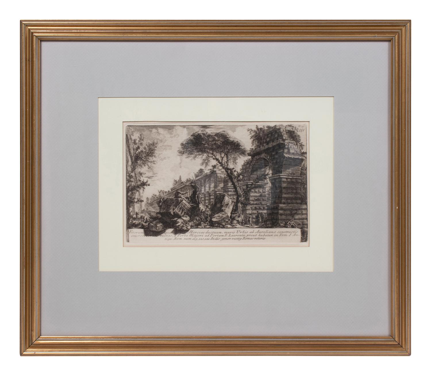A Collection of Three Architectural Engravings and a Relief Print