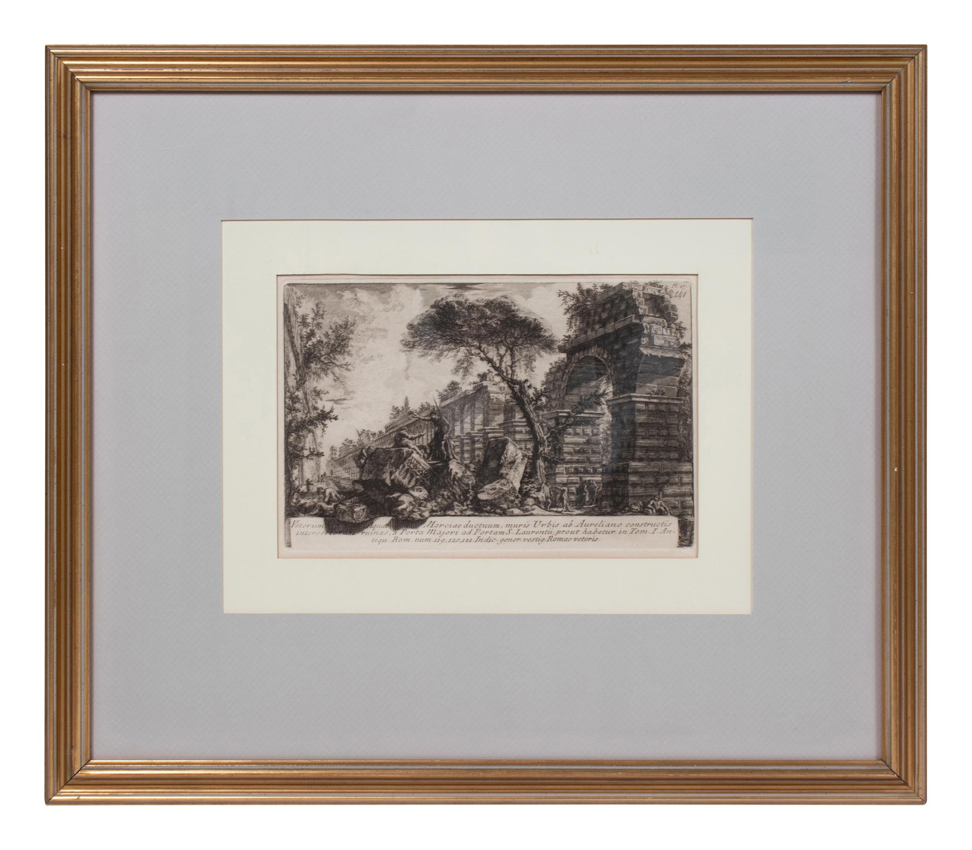 A Collection of Three Architectural Engravings and a Relief Print