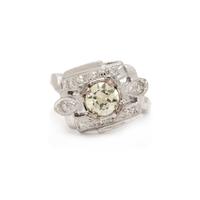 COLORED DIAMOND AND DIAMOND RING