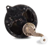 A Brass and Cast Iron Hand-Crank Door Bell