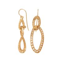 YELLOW GOLD AND DIAMOND PENDANT EARRINGS