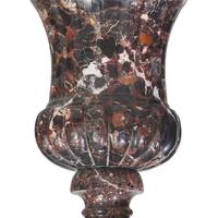 A Pair of Large Neoclassical Style Marble Urns