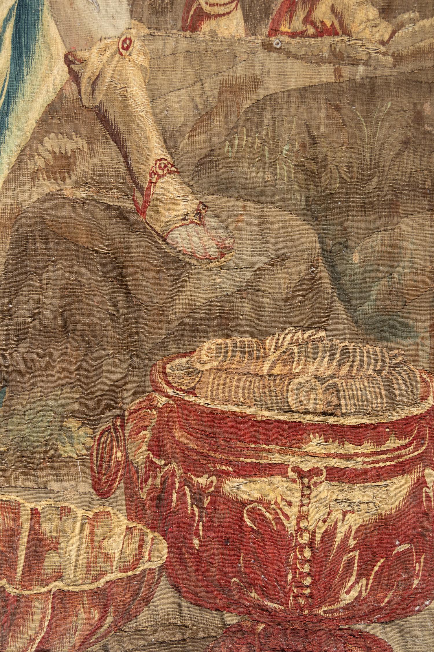 A Continental Wool Tapestry Depicting Pallas Athena