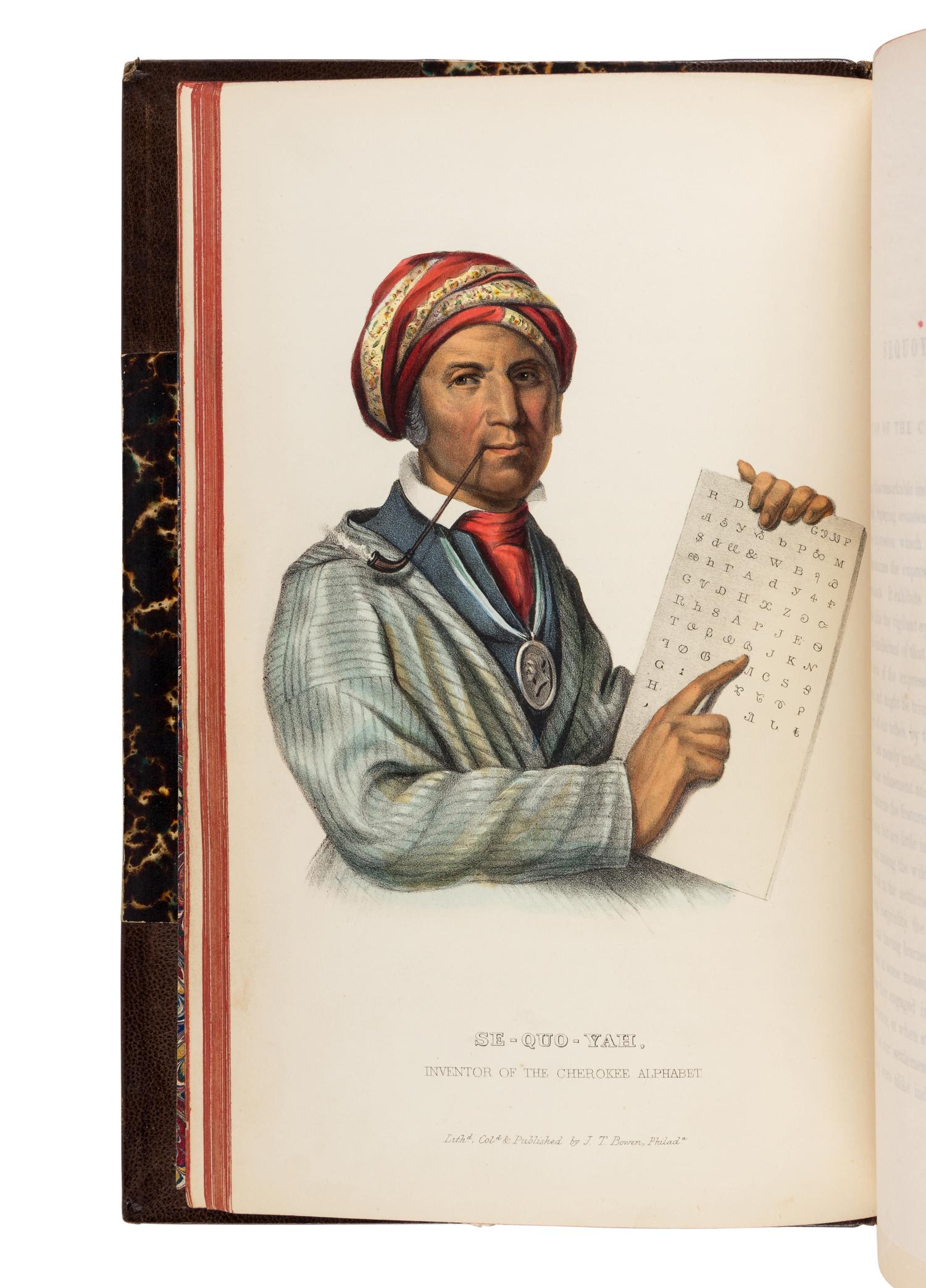 MCKENNEY, Thomas Loraine (1785-1859) and HALL, James (1793-1868). History of the Indian Tribes of North America. Philadelphia: J. T. Bowen, 1848-1850.