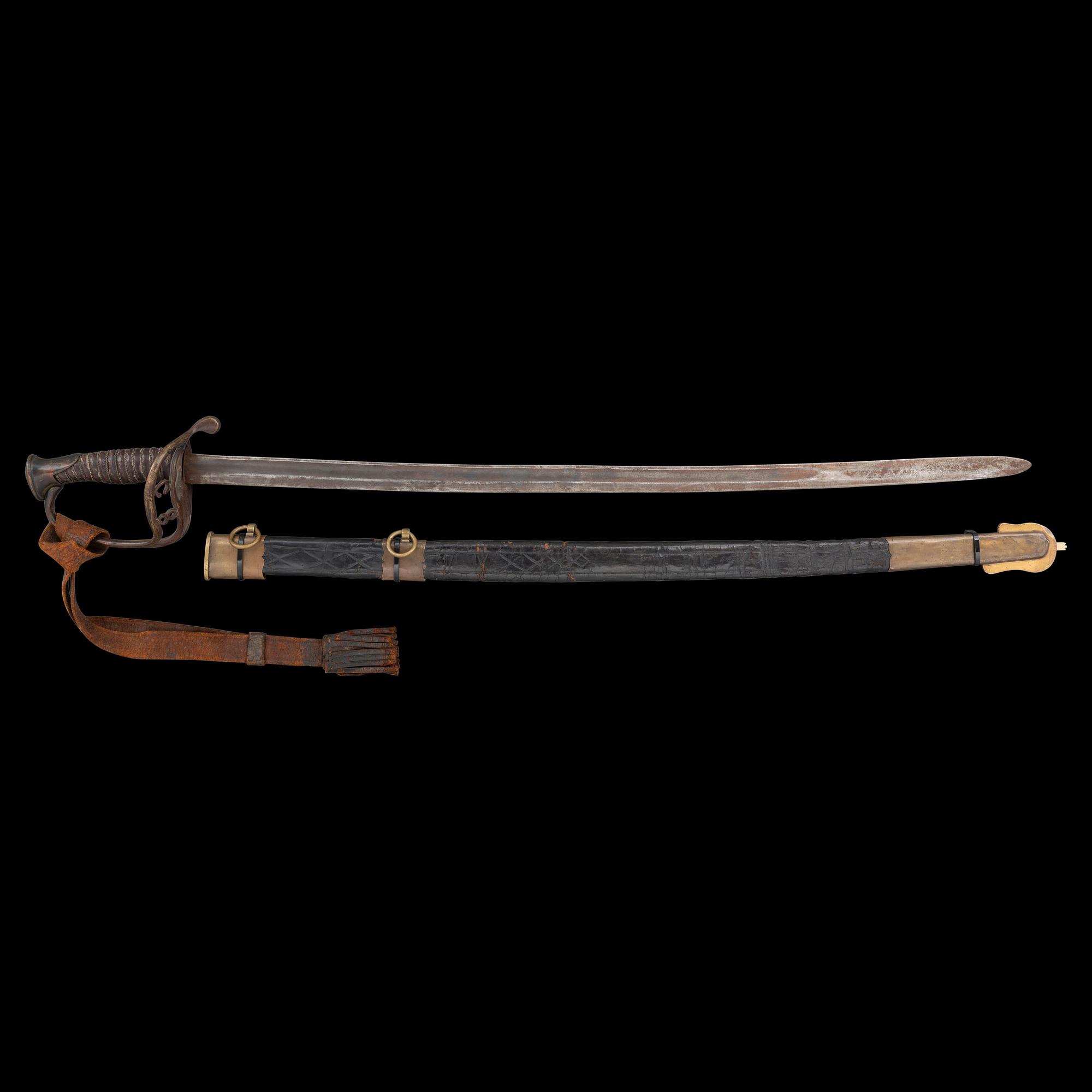 Rare Inside Guard Marked Memphis Novelty Works "Floating CS" Staff & Field Officers Sword