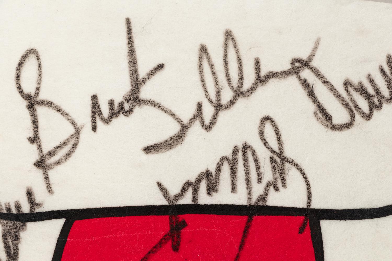A 1988-89 Chicago Bulls Team Signed Autograph Pennant Including Michael Jordan (Beckett Authentication Services BAS Certified),