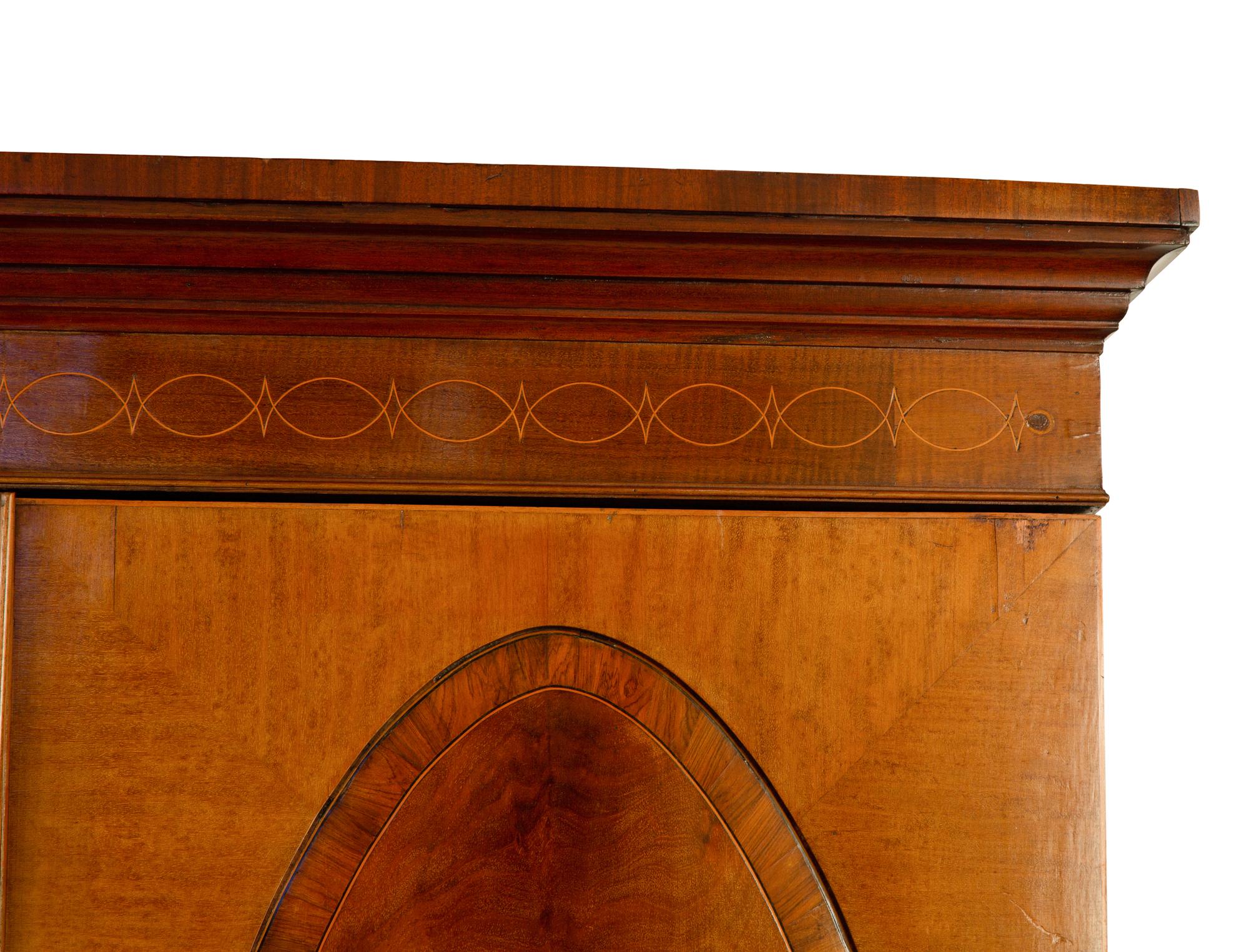 A George III Style Mahogany Linen Press