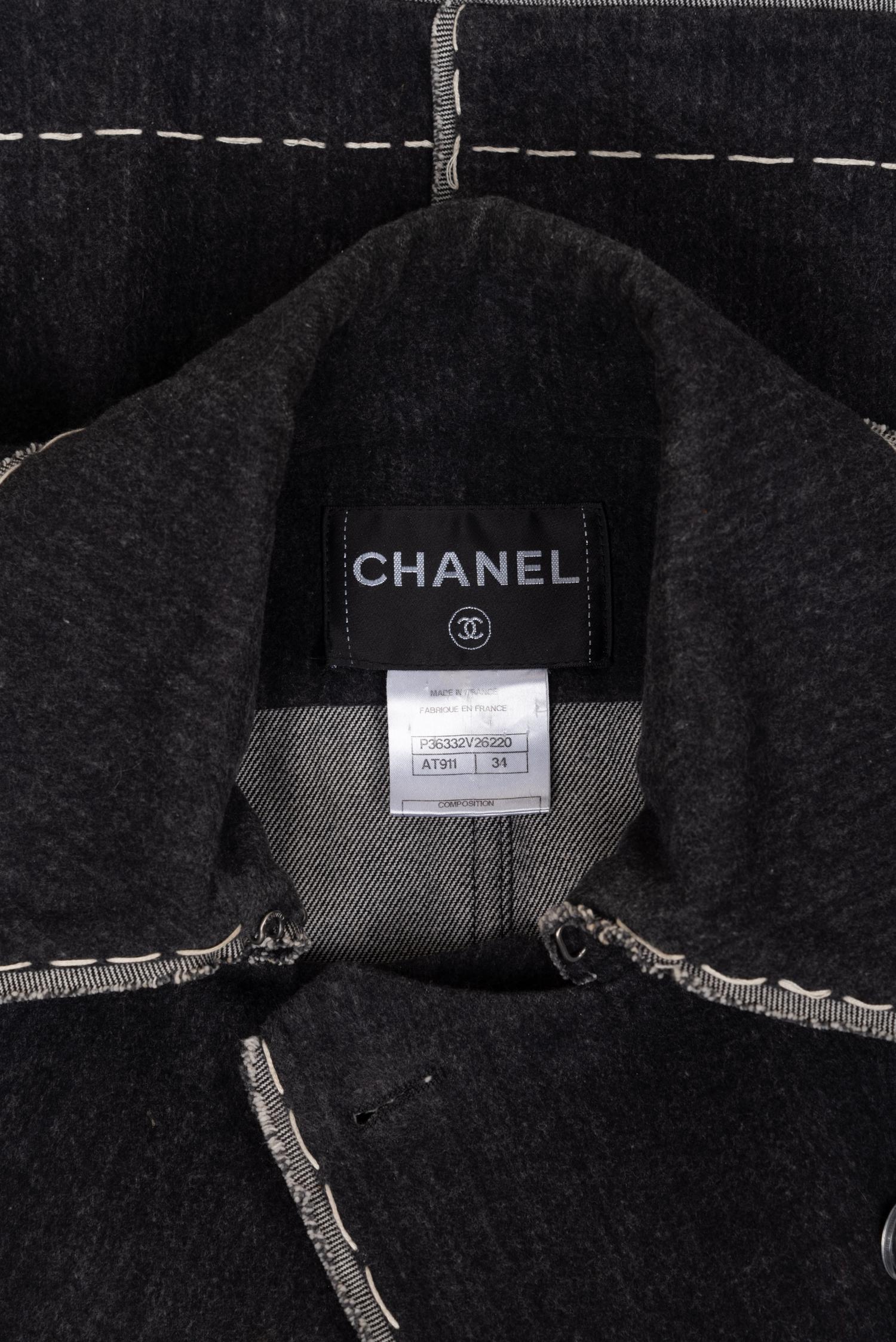 Chanel Denim Double Breasted Jacket, 2000-10s