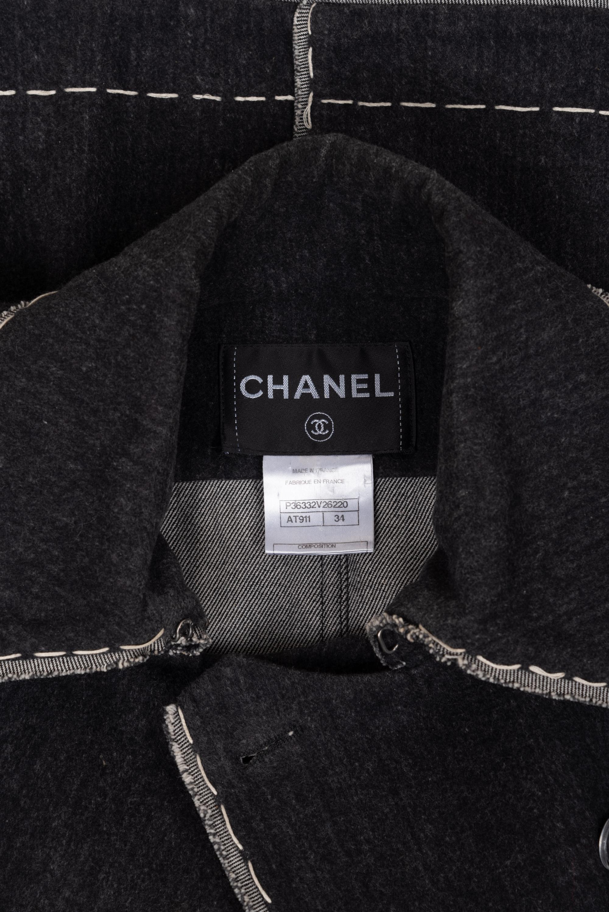 Chanel Denim Double Breasted Jacket, 2000-10s
