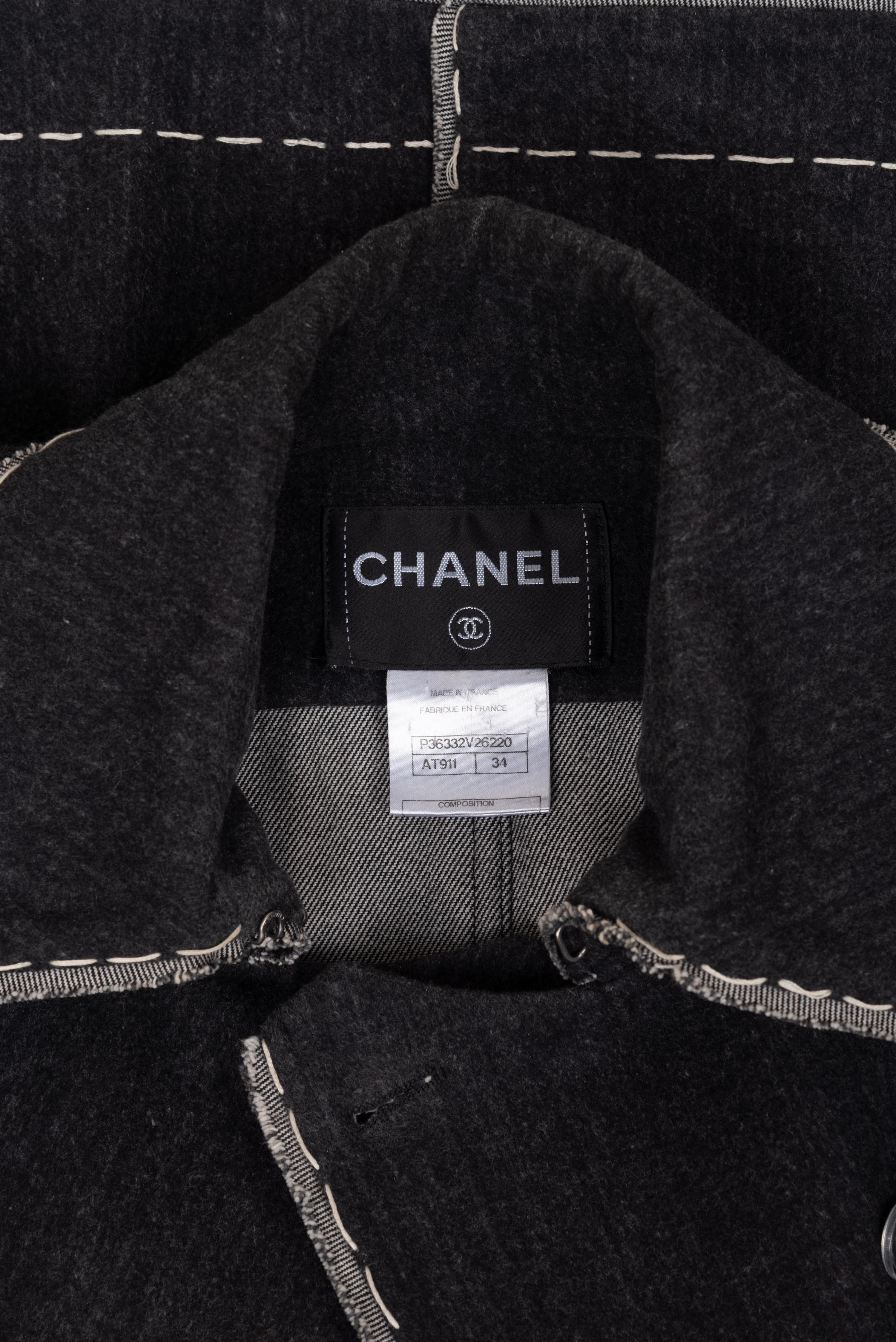 Chanel Denim Double Breasted Jacket, 2000-10s