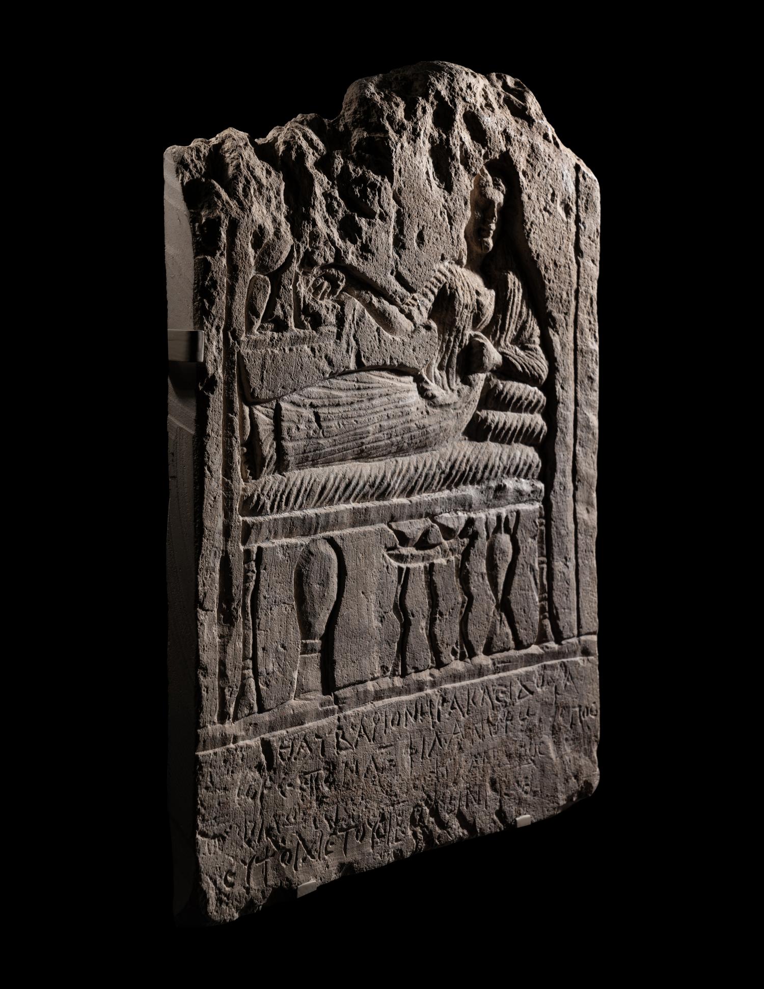A Romano-Egyptian Limestone Funerary Stele