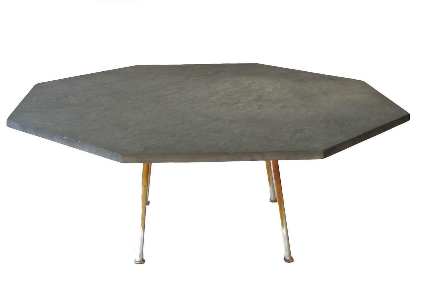 Large "Sculptura" fiberglass and steel dining table attributed to the woodard co, owosso, mi, circa 1965