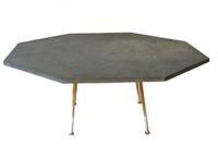 Large "Sculptura" fiberglass and steel dining table attributed to the woodard co, owosso, mi, circa 1965