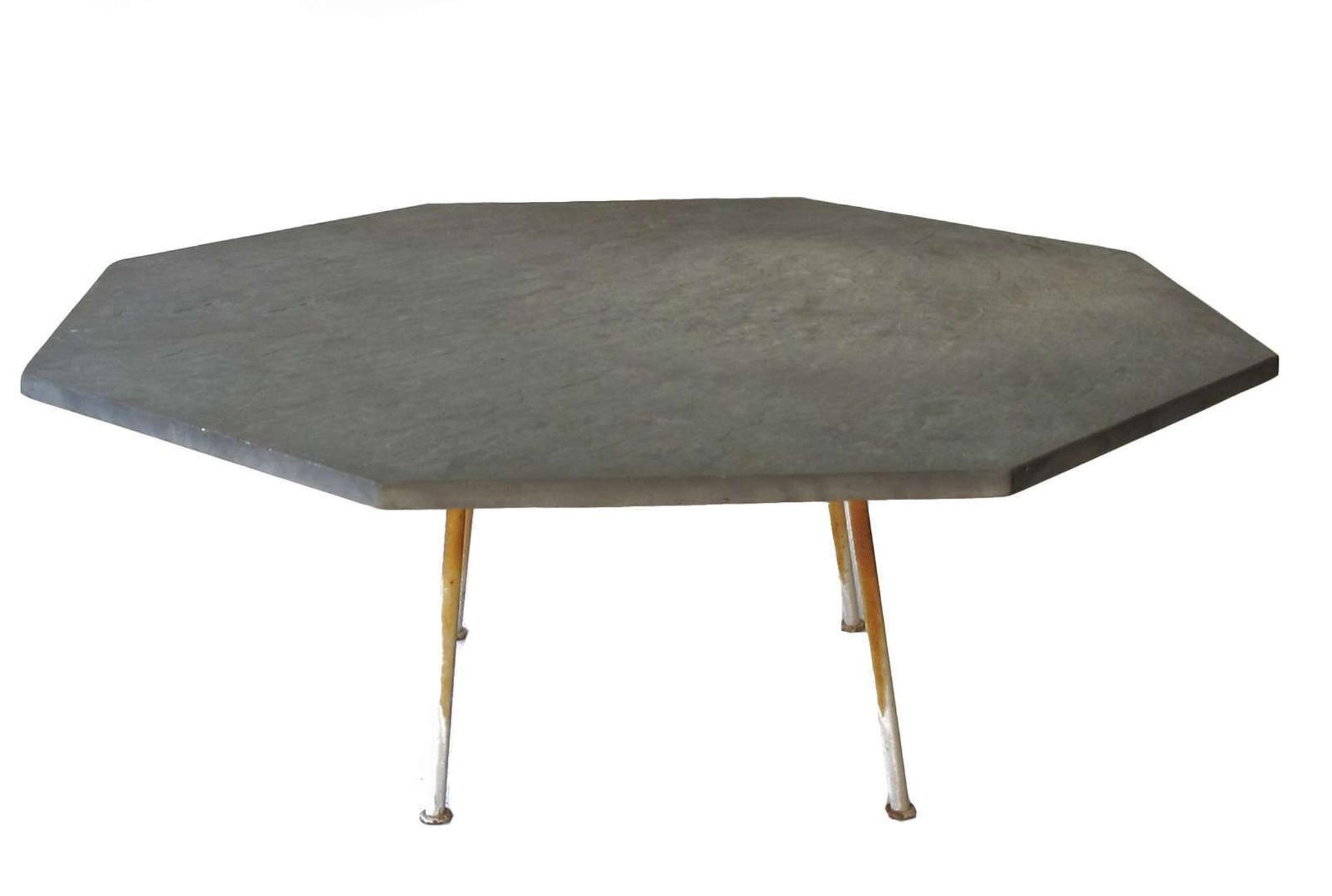 Large "Sculptura" fiberglass and steel dining table attributed to the woodard co, owosso, mi, circa 1965