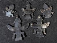 Zuni Mosaic Inlay Knifewing Pendants / Pins