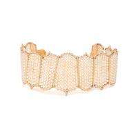 LUZ CAMINO, BICOLOR GOLD, CULTURED PEARL, AND DIAMOND CHOKER NECKLACE