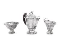 A Georg Jensen Three-Piece Silver Coffee Service