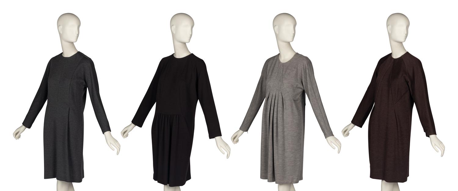 Four Geoffrey Beene Wool Dresses