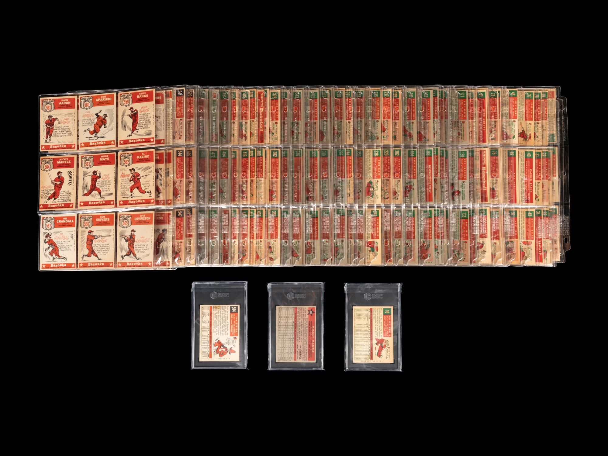 A Complete Set of 1959 Topps Baseball Cards Including SGC Graded Key Cards (572/572),