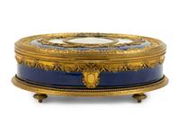 A French Gilt Metal and Enamel Table Casket with Portrait Medallion — 19TH CENTURY