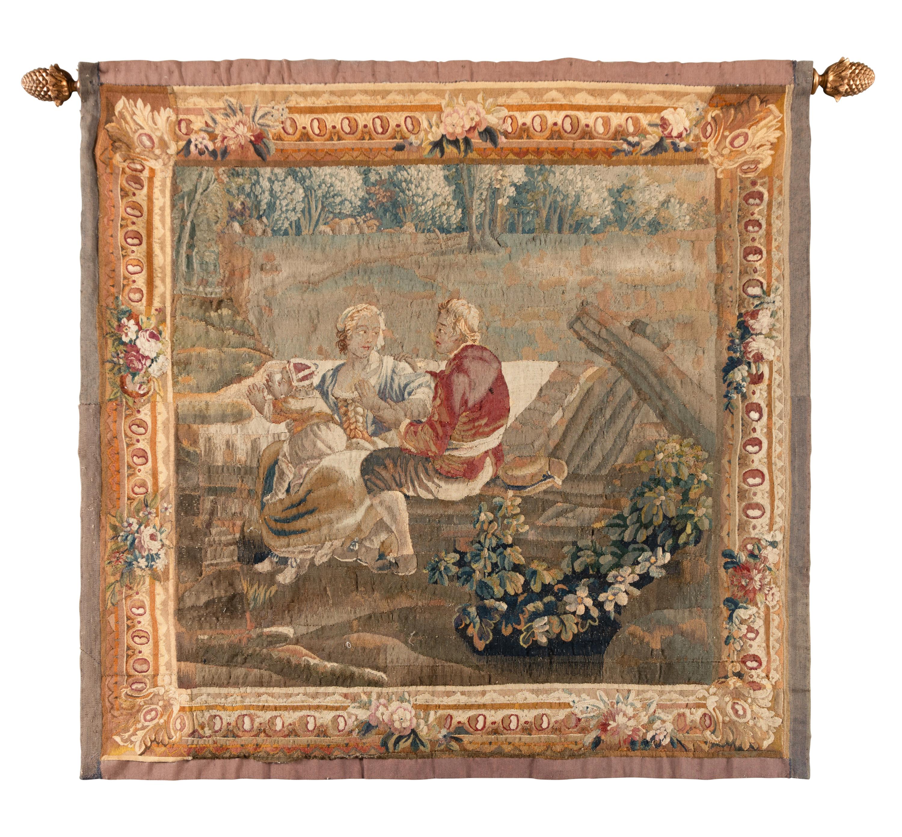 An Aubusson Pastoral Tapestry